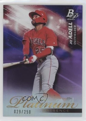 2018 Bowman Platinum Platinum Presence Purple /250 Jo Adell #PP-2 - Image 1 of 2