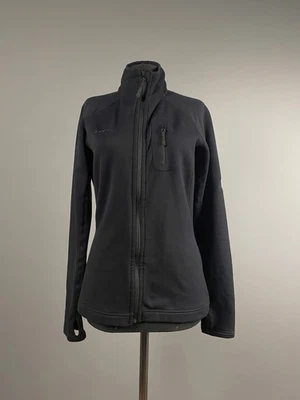 Chaqueta polar suave Mammut Polartec negra con cremallera completa para senderismo al aire libre talla S Foto 1 de 4