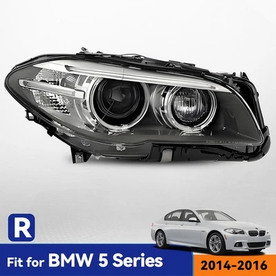 HID/Xenon Headlight W/ AFS For 2014-2016 BMW 5 Series Passenger Side W/O Bulb - Imagem 1 de 4