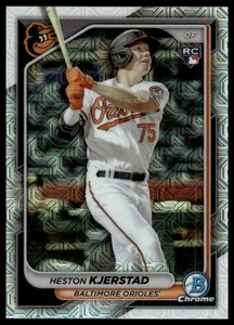 2024 Bowman #9 Heston Kjerstad Chrome Mojo Refractors Baltimore Orioles NM+ - Picture 1 of 2