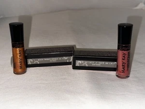 2 mary kay nourishine plus lip gloss Beach Bronze, Cafe Au Lait NIB - Picture 1 of 4
