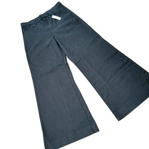 NWT Banana Republic Wide Leg Linen Cotton + Blend Black Trouser Pants Size 31 - Picture 1 of 9