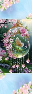 SCHMETTERLING FANTASY, BLUMEN, FEEN, BLUMEN, HUNDE, VÖGEL-LESEZEICHEN-MIT QUASTE - Bild 1 von 1