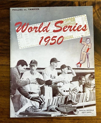 1950 WORLD SERIES Program Philadelphia Phillies vs NY Yankees DiMaggio ORIGINAL - Image 1 of 4