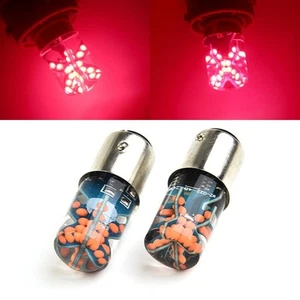 Brake Lamp LED Bulb DC12V 160LM 2 modes 2Pcs Red 1157 COB Car Flash Light - Picture 1 of 20
