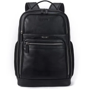 BOSTANTEN Sacs à Dos en Cuir Collège 15,6" Ordinateur Portable Voyage Ordinateur Épaule Bac... - Photo 1/7