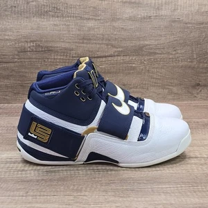 Nike Zoom LeBron Soldier 1 Think 16 25 Straight Men's Size 12 White Blue Shoes - Imagen 1 de 9