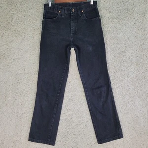 Wrangler Jeans Mens 30x30 Black Denim 936WBK Cowboy Cut Slim Fit Western Rodeo - Picture 1 of 9