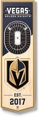 Banner Las Vegas Golden Knights 954309 NHL 3D 6x19 vista estadio T-Mobile Arena Foto 1 de 4