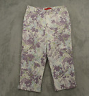 Pantalon femme Gloria Vanderbilt Capri 8 motifs floraux multicolores poches avant