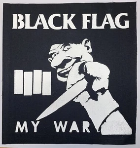 Black Flag My War-XL 12x12in Sew on Band Patch Punk/Rock/Horror - Picture 1 of 1