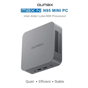OUMAX N Intel Alder Lake N95 4C/4T DDR4 3200MHz 8GB+256GB 3.4GHz Game Mini PC - Picture 1 of 20