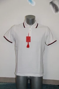 Pretty Short-Sleeve White Polo PASCAL MORABITO Size S New - Picture 1 of 4