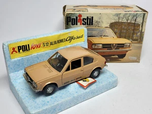 Vintage 1/25 POLISTIL ALFASUD Politoys S. 12 Diecast Model Car w/ Original Box - Picture 1 of 16