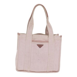 Prada -- Pink Canvas Tote Bag Authentic