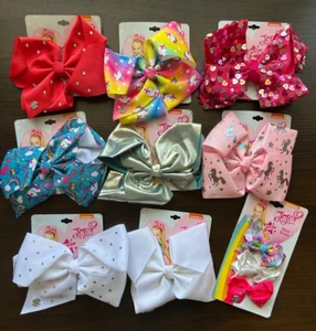 new Jojo Siwa bow lot of 8 large bows and 3 mini bows new Jojo Siwa bow lot - Picture 1 of 3