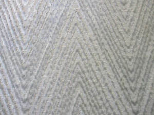 LUXURY QUALITY DOVE GREY CHEVRON VELVET UPHOLSTERY FABRIC  FIRE RETARDANT. - Picture 1 of 4