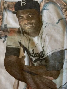 T-shirt Jackie Robinson 'Crossing the Line' LA Times vintage 1997 (uomo XL) - Foto 1 di 8