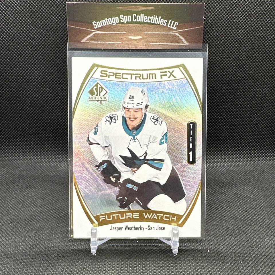 21-22 SP Authentic JASPER WEATHERBY Spectrum FX Tier 1 Future Watch Sharks - Image 1 of 4