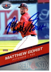 Matthew Gorst 2018 Salem Red Sox Autographed Signed Card