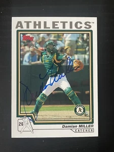 2004 Topps gehandelt #T39 Damian Miller Oakland A's signierte Karte handsigniert - Bild 1 von 1