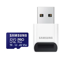 Karta microSD Samsung PRO Plus + czytnik kart USB, MB-MD512SB/WW - Zdjęcie 1 z 4