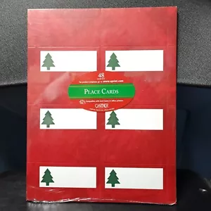 48 Tarjetas de Lugar de Árbol de Navidad, Imprimibles Fiesta de Vacaciones Mesa Cena - Imagen 1 de 2