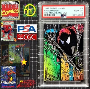 1992 Marvel Comic Images Spider-Man McFarlane - #3 Arachknight - PSA 10 GEM MINT - Picture 1 of 6