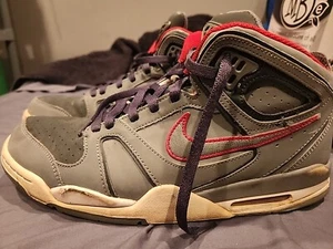 Nike Air Flight Falcon Grey Red Basketball Shoes 397204-062 MEN Sz 12 - Picture 1 of 6