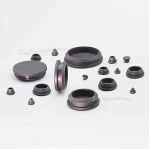 Tapones de orificio a presión negros 2,5 mm-60,6 mm de goma de silicona tapones de extremo insertos - Imagen 1 de 67