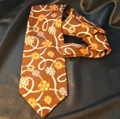 LAGERFELD Floral Medallion Rope Silk Moss Crepe Tie - Image 1 of 4