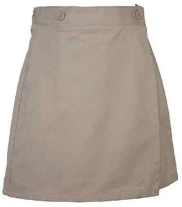K12 Gear, Girls Wrap Front Skort, Khaki, NWT, Regular & Half Sizes - Picture 1 of 1