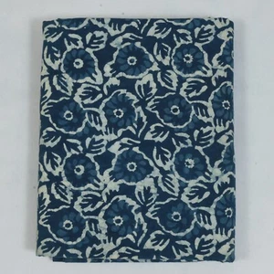 2.5 Yard Indian Hand Block Indigo Print Pure Cotton Running Craft Blue Fabric - Picture 1 of 7