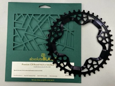 Corrente AbsoluteBlack Premium 1X CX redonda BCD110x5 (38T/42T) preta - Imagem 1 de 4