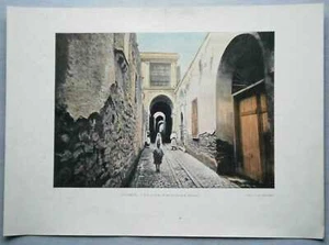 aprox. 1895 Fotocromo Francés CALLE EN TUNECINA, TUNECINA (#378) - Imagen 1 de 1