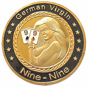 German Virgins Pocket Nines Poker Card Guard Hand Protector US Seller Fast Ship