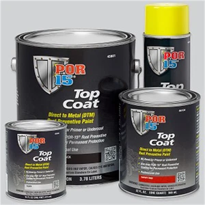 POF.45904 POR-15 INC 45904 Vernice DTM Top Coat, Lattina da 1 qt, Telaio Nero, Liquido, - Foto 1 di 1