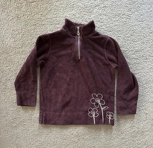 Hanna Andersson Floral embroidery brown Pullover  sweater 150 US 12  Girls  - Picture 1 of 7