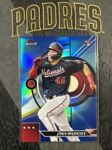 2023 Topps Finest Joey Meneses Blue Refractor /150 #68 RC Rookie Mets - Bild 1 von 2