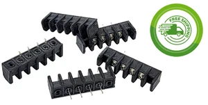(5x) 4 Position - 20A - 600V  .4375" Pitch Solder Tail - Barrier Terminal Blocks - Picture 1 of 2