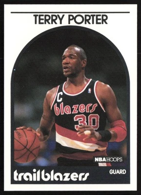 1989-90 Hoops Terry Porter Portland Trail Blazers #105 - Image 1 of 2