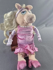 Disney Store Miss Piggy 8" Soft Toy Plush Beanie Comforter The Muppets - Picture 1 of 7