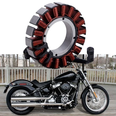Bobina de estator 30017-08 para Harley Dyna Heritage Softail FatBoy 2008-17 30017-08A Foto 1 de 4