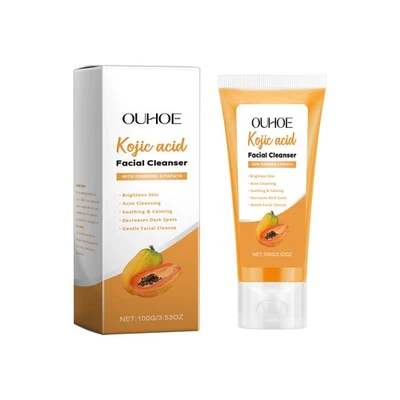Limpiador facial de papaya limpiador de poros aceite control hidratante lavado facial 100 g Foto 1 de 4