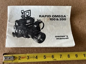 Vintage Rapid Omega 100 & 200 Camera Manual - Picture 1 of 2