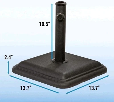 Base de paraguas de patio de 26 lb para postes de 1,3 a 1,8 pulgadas FUB28B nueva/caja abierta Foto 1 de 4