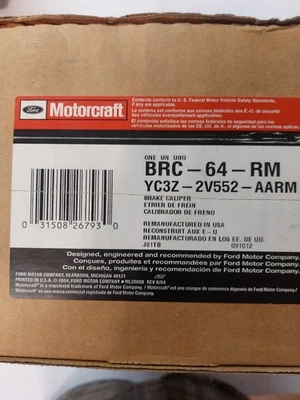 1999-05 Ford F250/350SD Right Rear Caliper BRC-64-RM Motorcraft YC3Z-2V552-AARM - Image 1 of 4