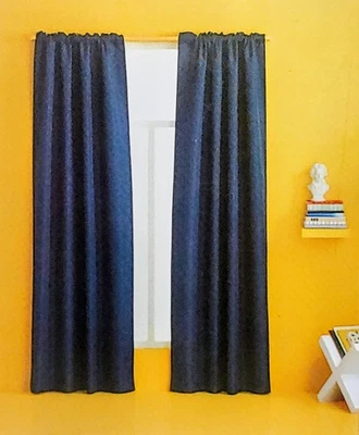 Room Essentials 1 Light-Blocking Window Panel Curtain Navy 42" W x 84" L | *NEW* - Image 1 of 2