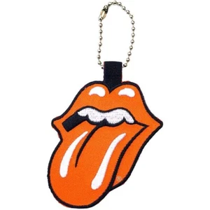 ROLLING STONES orange tongue 2019 EMBROIRERED PATCH KEYRING KEYCHAIN official - Picture 1 of 12