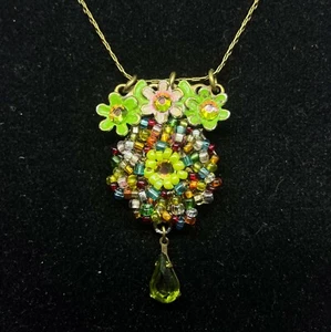 Necklace Elegant Michal Negrin Crystals Flowers Made in Israel - Picture 1 of 11
